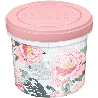 Банка с завинчивающейся крышкой 0,7л с декором «Сад пионов» (розовый) 223153308/04
