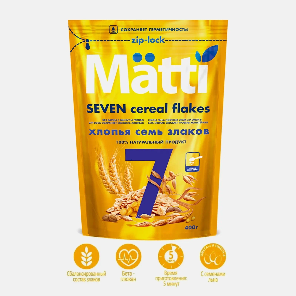 Хлопья Matti 7 Злаков 400г