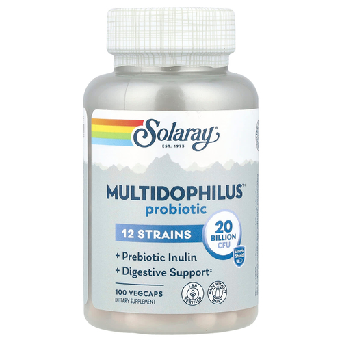 Solaray, Multidophilus™, пробиотик, 100 растительных капсул