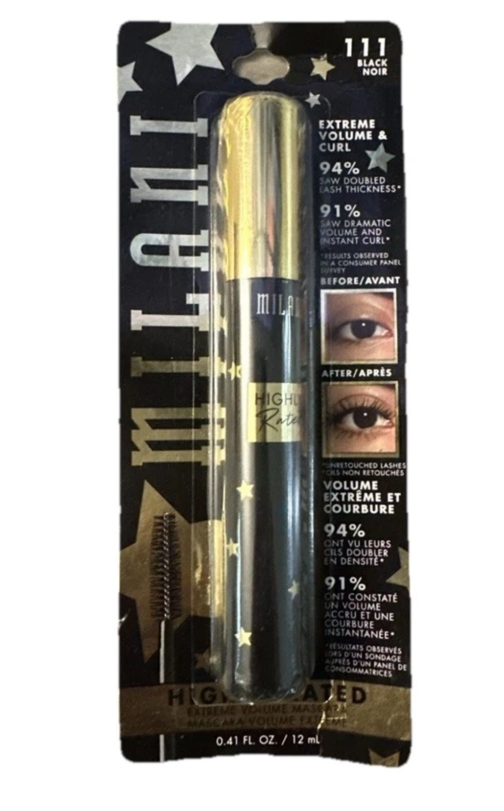 Milani Highly Rated Lash Mascara Удлиняющая тушь