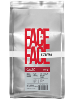 Face to Face Classic, обжаренный кофе в зёрнах, 1000 г