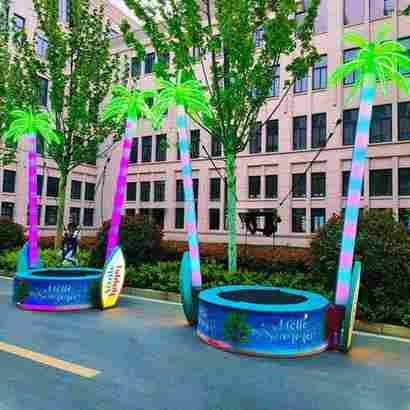 Банджи-батут «Тропический рай», 1-местный, 2×2×4 м