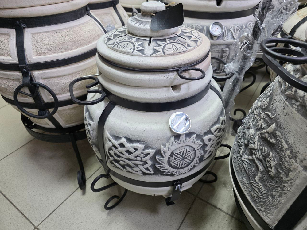 ТАНДЫР «Ярилло» с термодатчиком Тандыр расписной, тандыр красивый, тандыр средний, тандыр тослтые стенки, тандыр в казани, тандыр купить в казани, тандыр с доставкой в казани