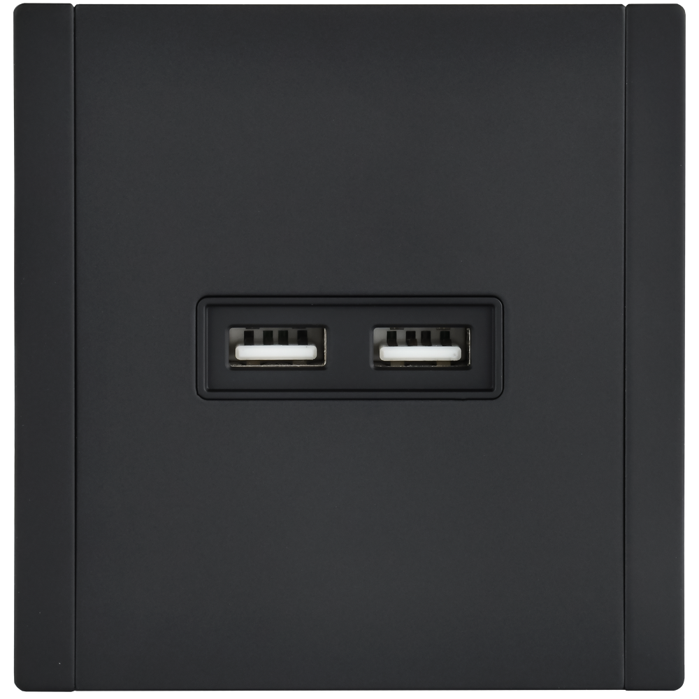 FORTE&PIANO Розетка USB A+A 3,1А FP149M металл черный IEK