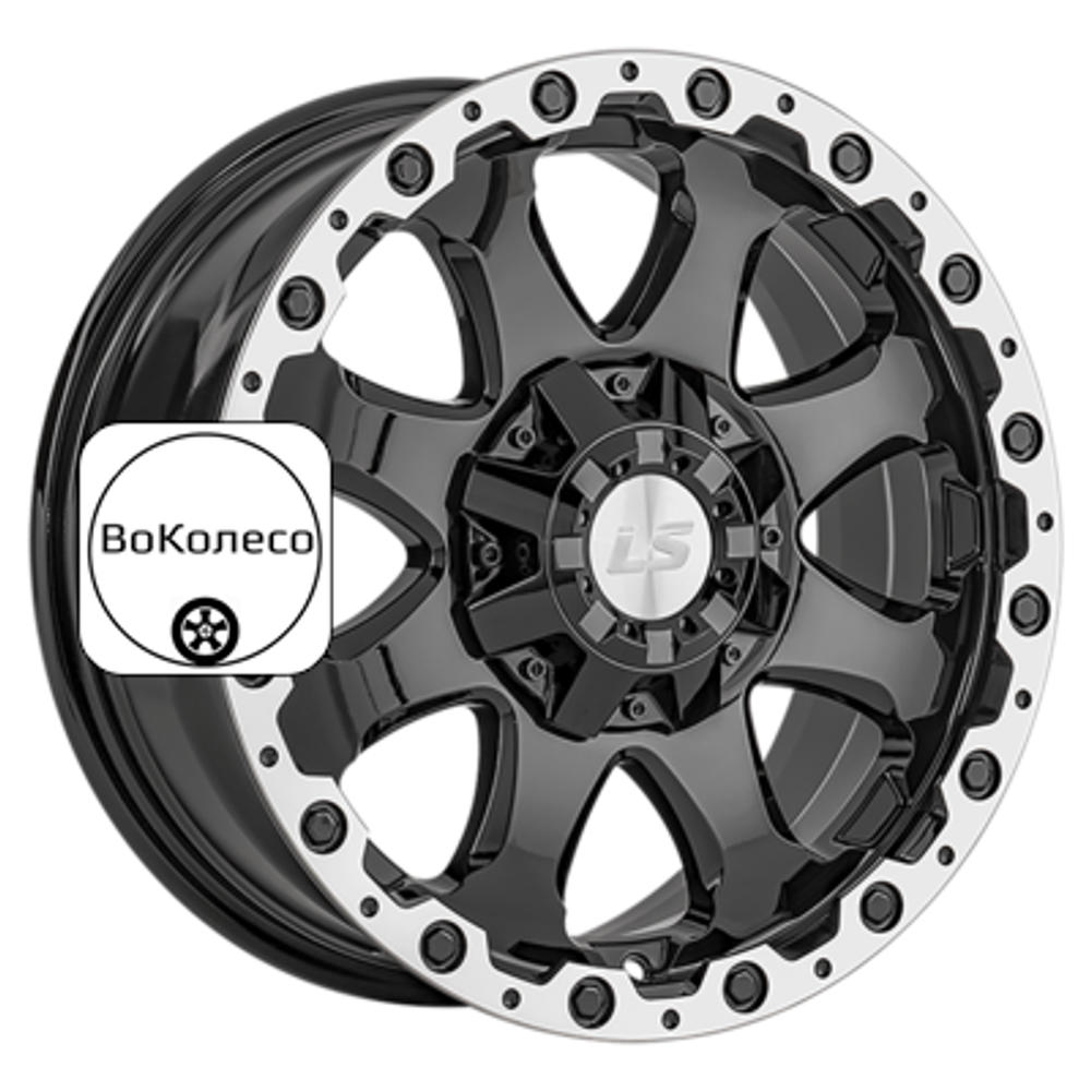 8x17/6x139,7 ET36 D100,1 1375 BKL (конус, Колпак+лого) LS