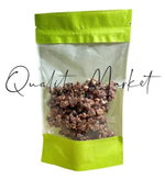 Пакет "Дой-пак" бумажный с ЗИП замком и прозрачным окошком 135х225+(35+35) мм Зеленый