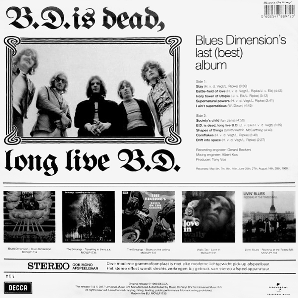 Blues Dimension / B.D. Is Dead, Long Live B.D. (Coloured Vinyl)(LP)