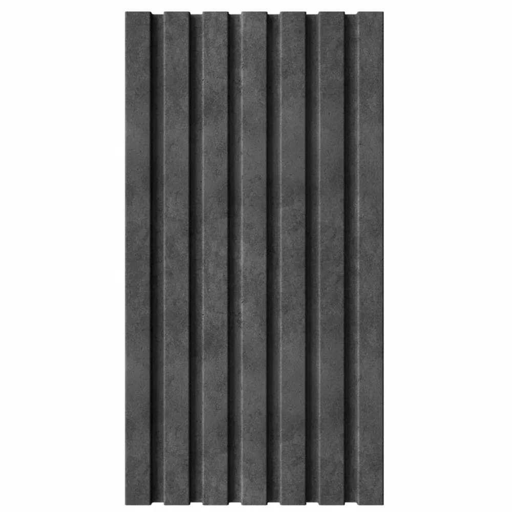 Стеновая реечная панель Альберо, Бетон Тёмный, 120*16*2750 мм