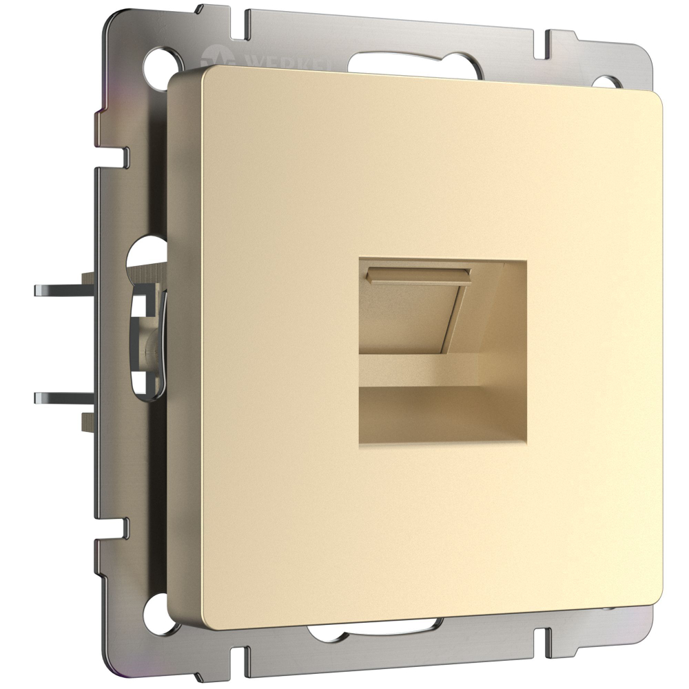 Телефонная розетка RJ-11 (шампань)