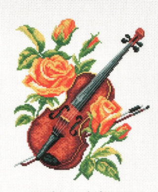 "Скрипка"-0807 канва с рисунком