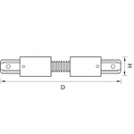 Соединитель гибкий для треков Lightstar Barra 501156