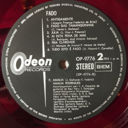 Винтажная виниловая пластинка LP Amalia Rodrigues Fado (Japan 1971) (Obi) red vinyl