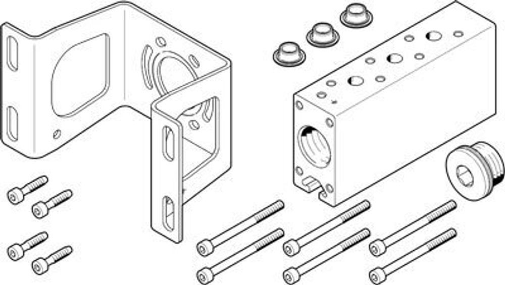 VABM-B10-30-G34-3-P53-E Р-планка для блочного монтажа