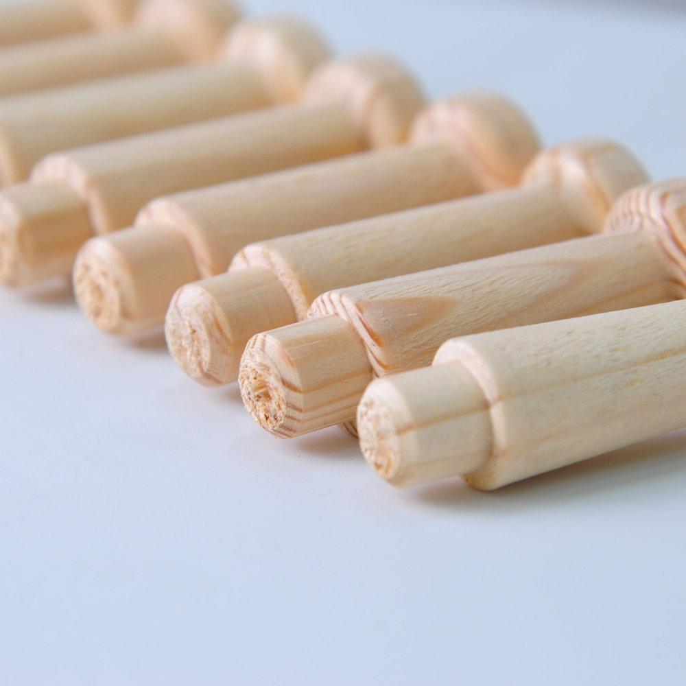 Комплект деревянных крючков для одежды, 10 шт., для вешалки и шкафа, из массива сосны, в натуральной отделке