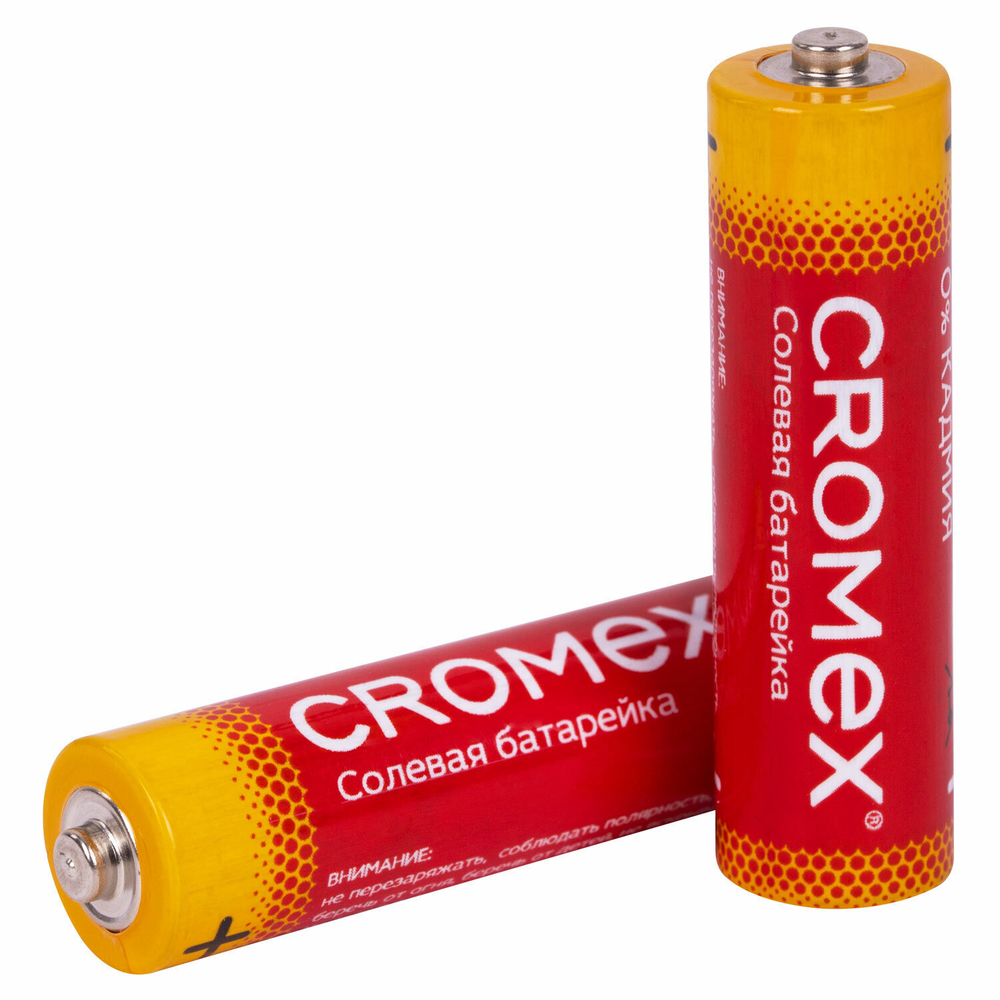 Батарейки солевые "пальчиковые" комплект 10+1 шт. CROMEX Super Heavy Duty AA (R6 15A) блистер (10 штук в упаковке)