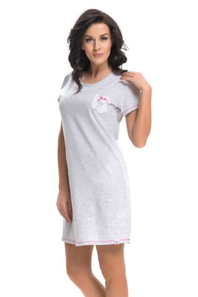 Светло-серая сорочка с накладным кармашком (Размер: S) (Цвет: светло-серый)