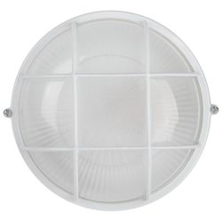 Светильник ЭРА НБП 03-60-002 Акватермо алюминий/стекло решетка IP54 E27 max 60Вт D176 круг белый