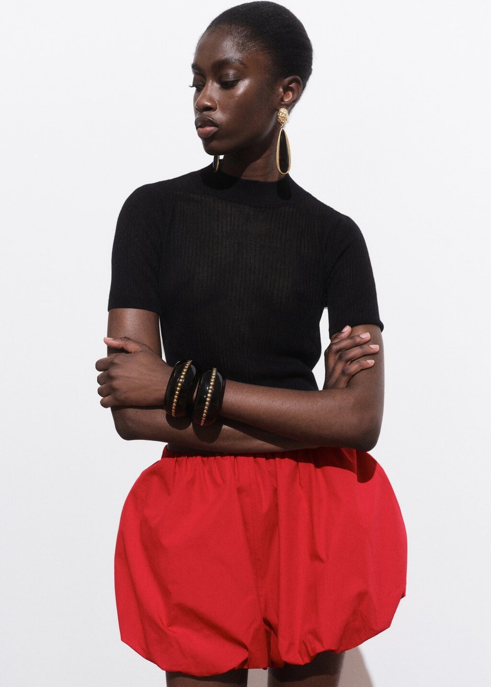 Укороченный вязаный джемпер