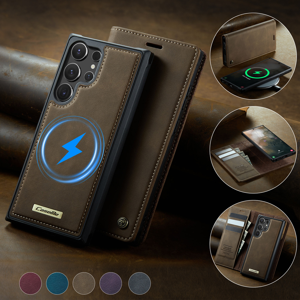 Чехол-кошелек CaseMe 2 in 1 MagSafe Samsung Galaxy S23 Ultra