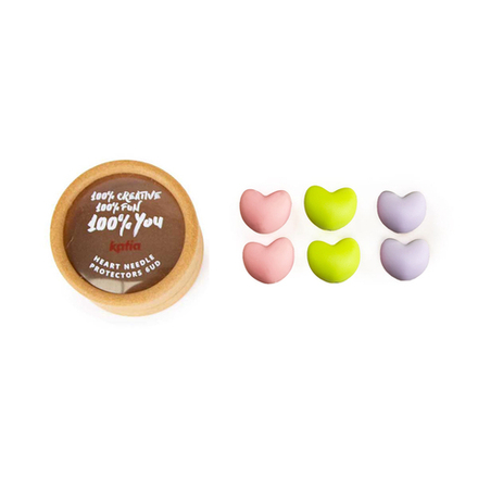 Стопперы для спиц в форме сердечка KATIA, 6 шт