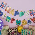 Упаковочная бумага, Крафт (0,7*1 м) Треугольники Люкс, Белый, 1 шт.