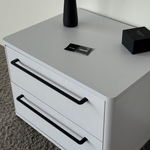 Тумба прикроватная подвесная ROYAL 5202 эко (Белый-р.черная)