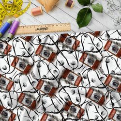 Ткань кулирная гладь антикварные фотоаппараты