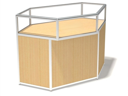 Прилавок демонстрационный угловой ПРА-02/06у