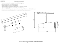 Светильник трековый магнитный Crystal Lux CLT 0.33 006 12W BL-CH 4000K