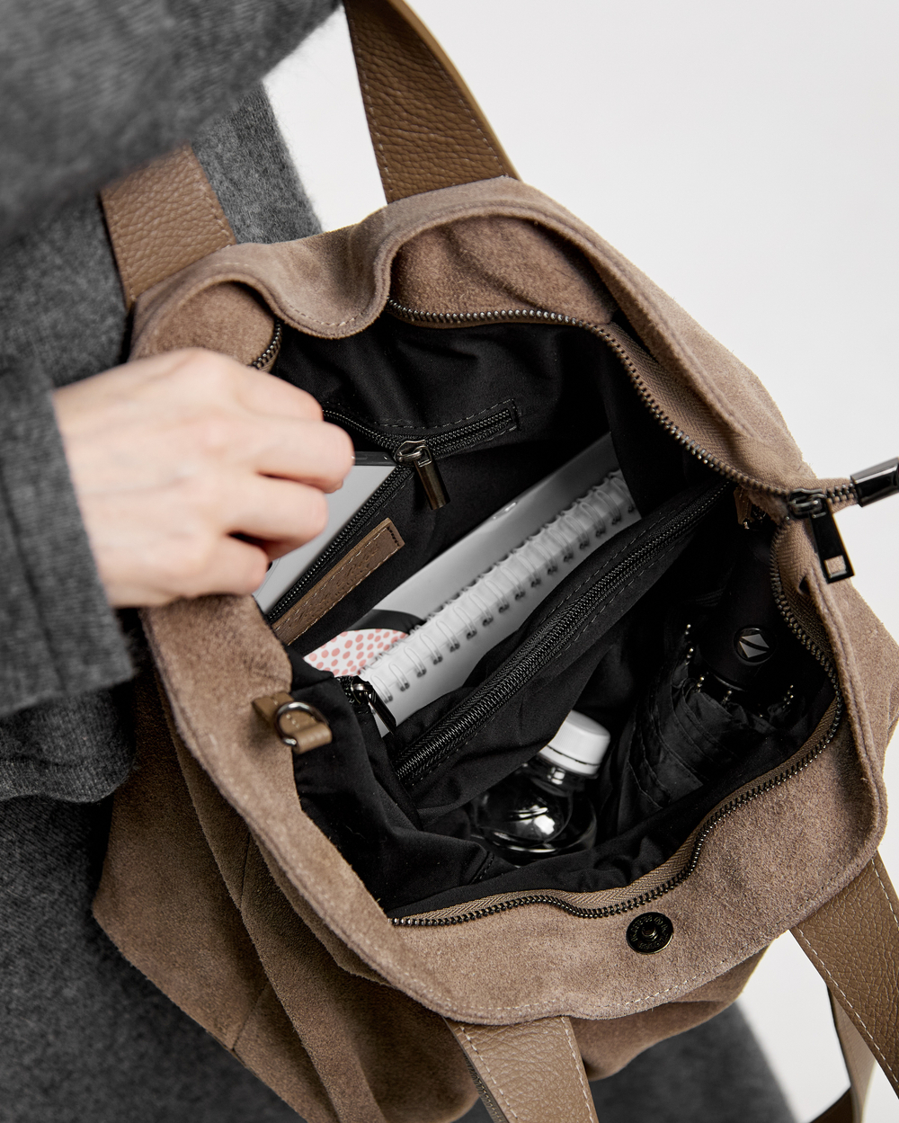 Сумка 864 15 тауп темный