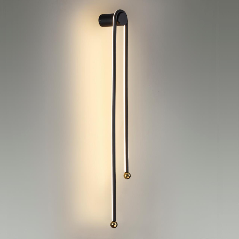 6633/18WL HIGHTECH ODL24 285 металл/черный/акрил Настенный светильник IP20 LED 18W 3000K 220V MEMFI