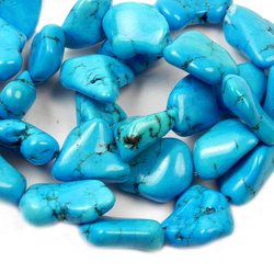 Бусина галтовка бирюза асс.