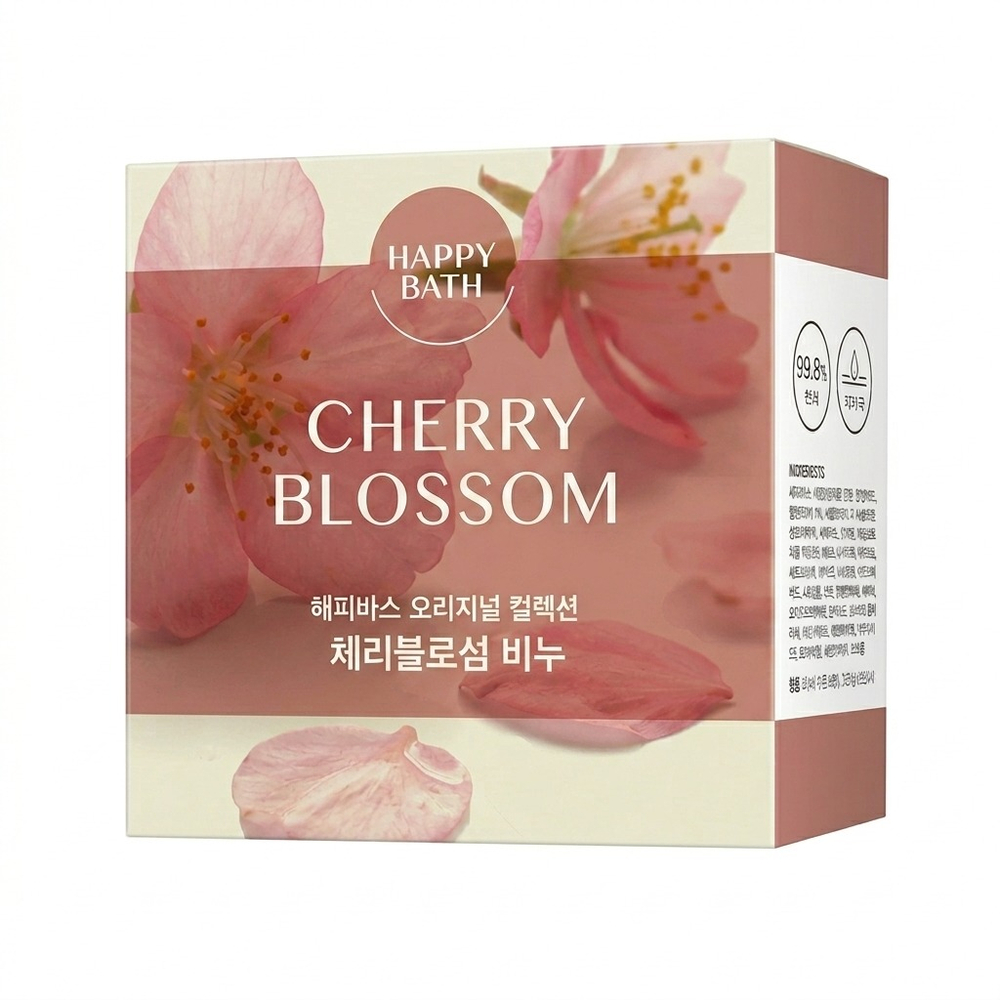 Мыло для лица и тела c вишневым ароматом Happy Bath Original Collection Cherry Blossom Bar Soap, 90г
