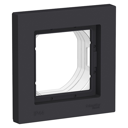 Рамка SE AtlasDesign Aqua 1 пост IP44, карбон ATN441001