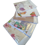 Скатерть МАЖОР с бейкой 135*110 неткан.основа с ПВХ покрытием Микс расцветок