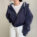 Укороченная женская толстовка