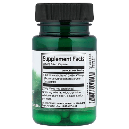 Swanson, 7-Keto® ДГЭА, 100 мг, 30 капсул