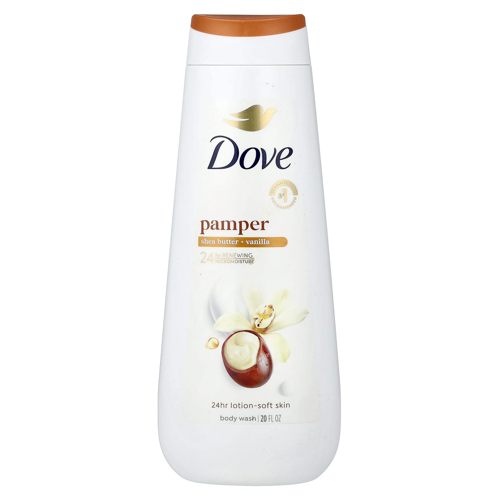 Dove, гель для душа, масло ши и ваниль, 20 жидк. унций