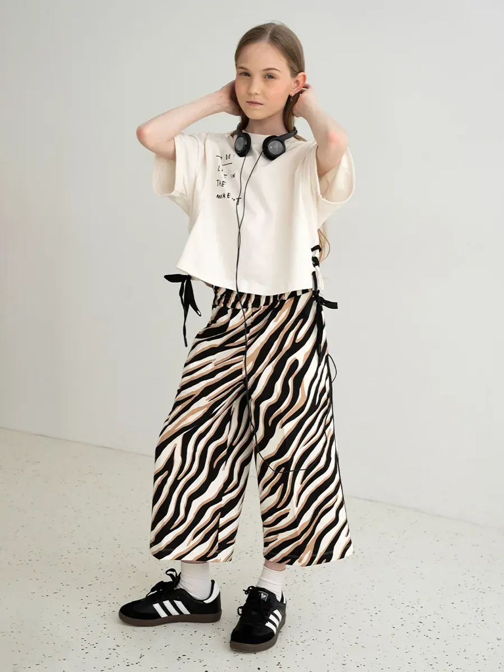 Костюм для девочки, футболка и кюлоты