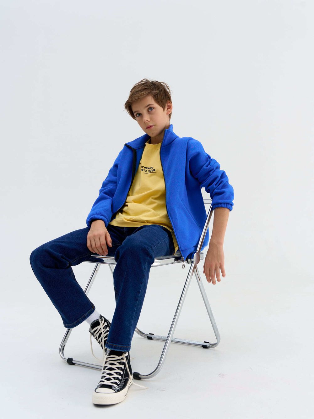 Олимпийка на молнии "Электрик" утепленная 7+