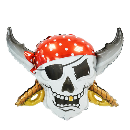 К 25 Череп пирата/ Pirate skull/ 1 шт. / Фольгированный шар. Е19