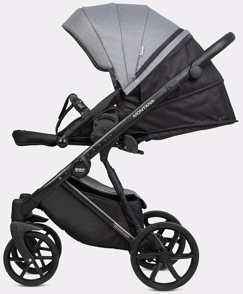 Детская коляска Riko Basic Montana 3 в 1 52 Grey (серый)