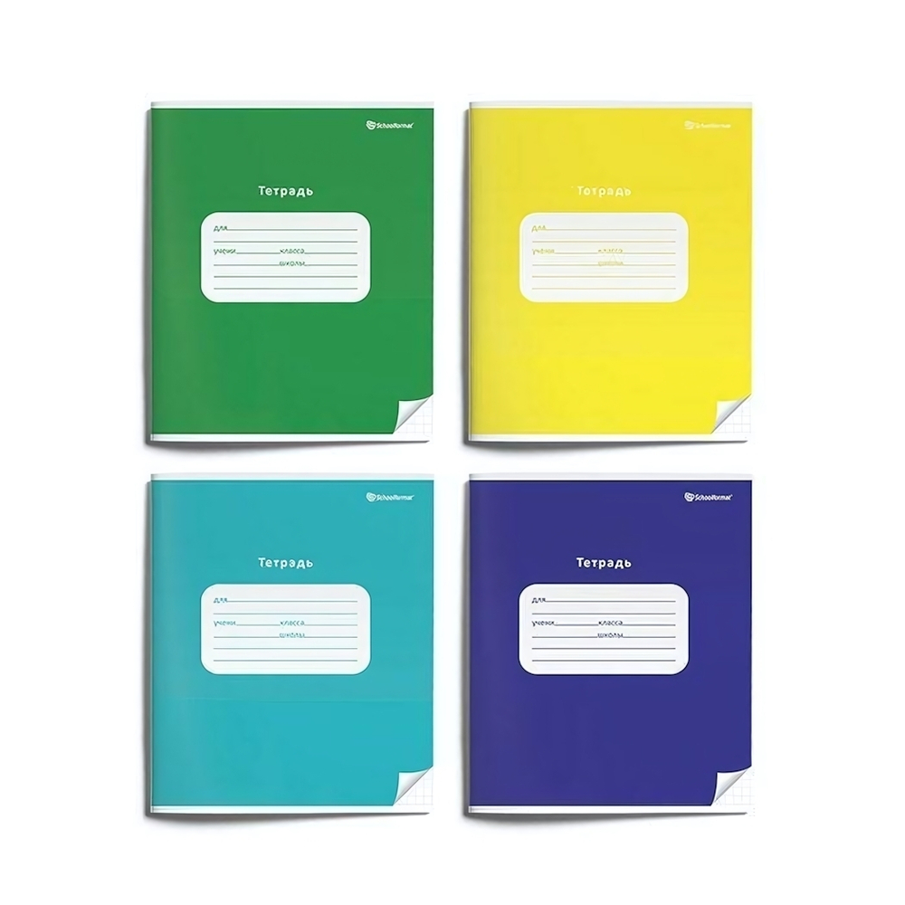 Тетрадь школьная А5 12л линия "ОДНОТОННЫЕ.ЯРКИЕ ЦВЕТА" (Schoolformat) микс цветов (комплект 3 шт)