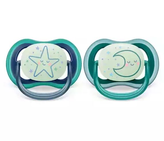 Əmzik\ ultra air soother nighttime, 6-18m, 2-pack, deco boy