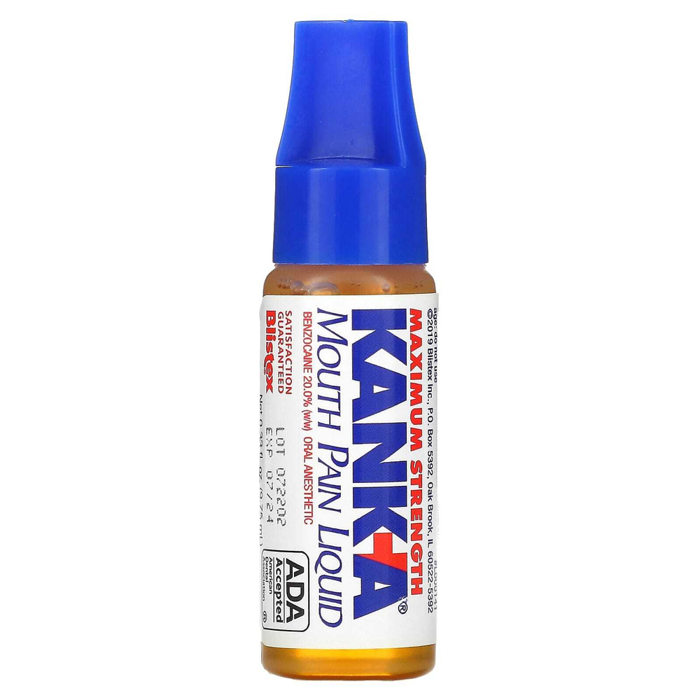 Blistex, Kank-A, жидкость для снятия боли во рту, 9,75 мл (0,33 жидк. унц.)