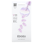 Edgeu, Perfect Gel Nail Wraps, ENA 319, Mirror Violet, набор из 19 предметов