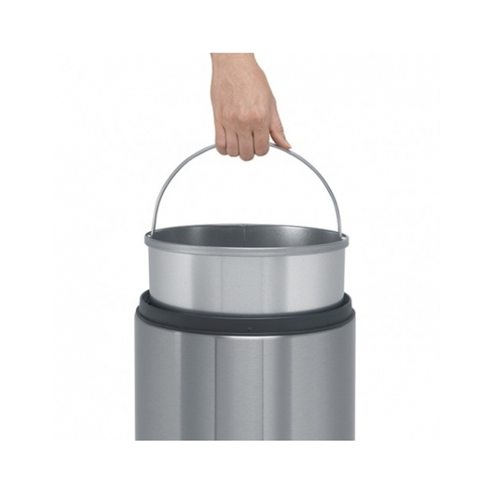 Ведро для мусора Brabantia Touch Bin полированная сталь 20л загрузка
