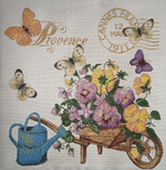 Декоративный гобеленовый чехол для интерьерной подушки Цветы прованса 38*38