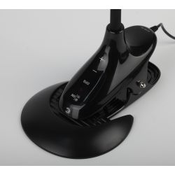 Настольный светильник ЭРА NLED-454-9W-BK светодиодный на прищепке со съемной вставкой-основанием черный | Светодиодные настольные лампы