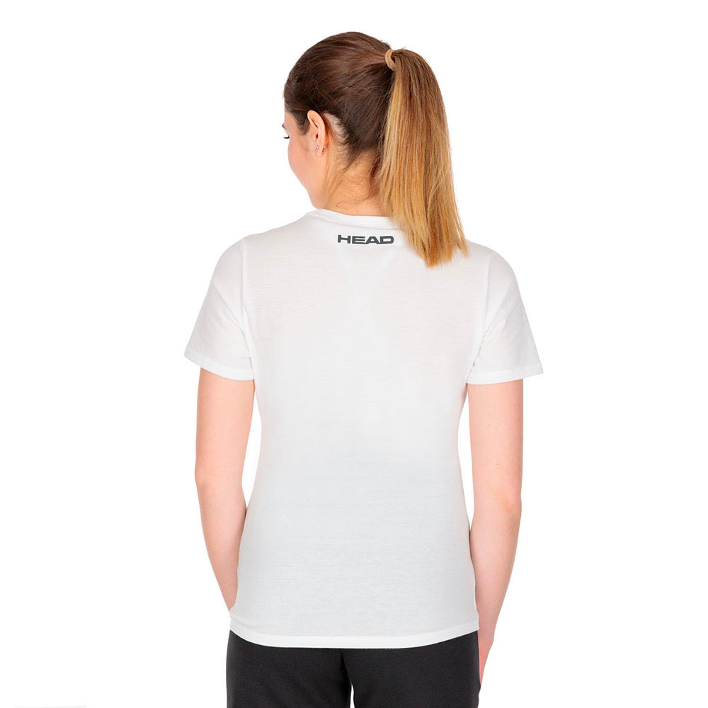 Футболка женская HEAD Club Original T-Shirt W 814845-WH-L, р.L, полиэстер, хлопок, эластан, белый